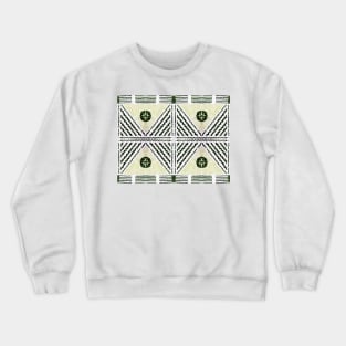 Fijian Tapa Cloth 40 by Hypersphere Crewneck Sweatshirt